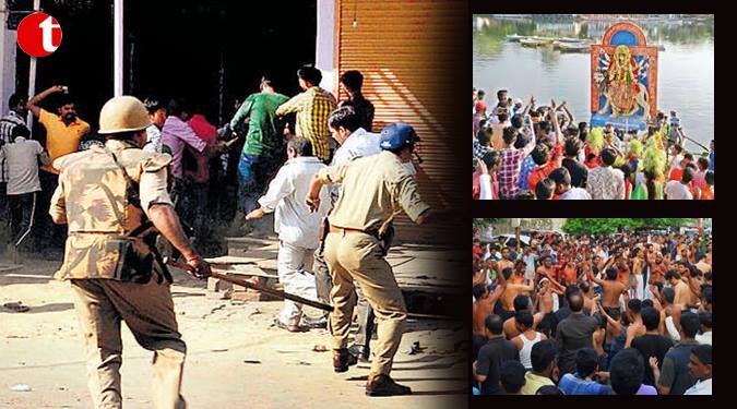 Communal Tension in UP during immersion of Goddess Durga & Tazia