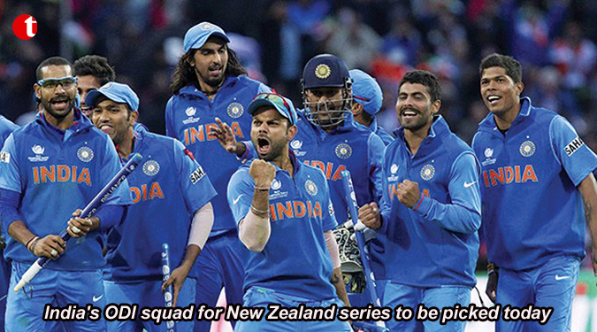 India’s ODI squad for New Zealand series to be picked today