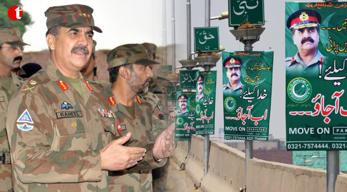 Pak party plasters Karachi with banners supporting army chief Raheel Sharif