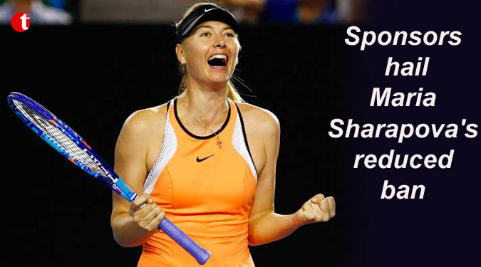 Sponsors hail Maria Sharapova's reduced ban