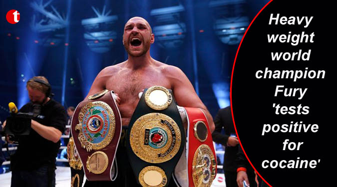 Heavyweight world champion Fury 'tests positive for cocaine'