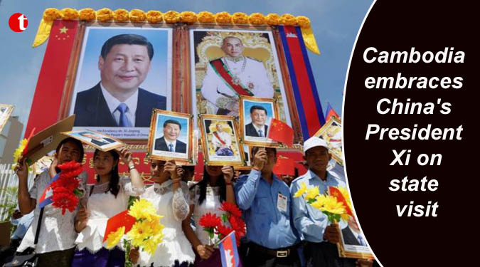 Cambodia embraces China's President Xi on state visit