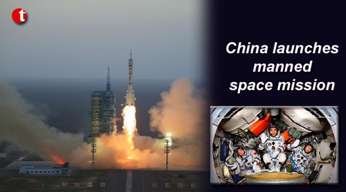 China launches manned space mission
