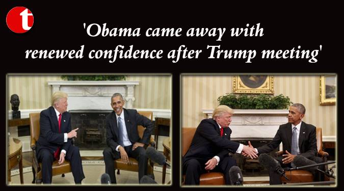 Obama came away with renewed confidence after Trump meeting