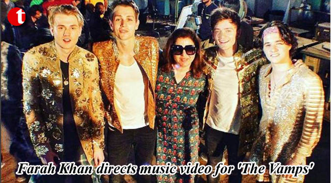 Farah Khan directs music video for 'The Vamps'