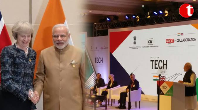 Modi & May talk trade, Travel and investment in Indo-UK Tech Summit