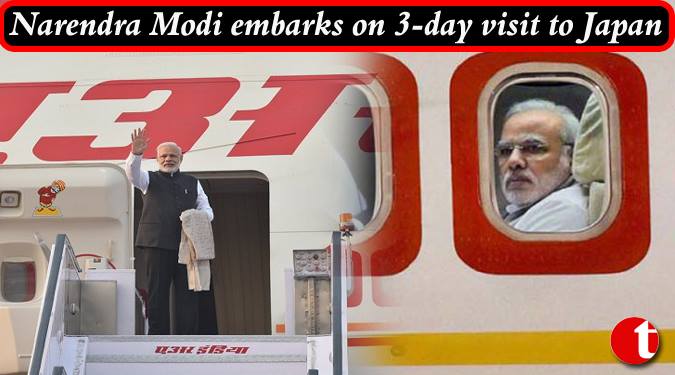 PM Narendra Modi embarks on three day visit to Japan