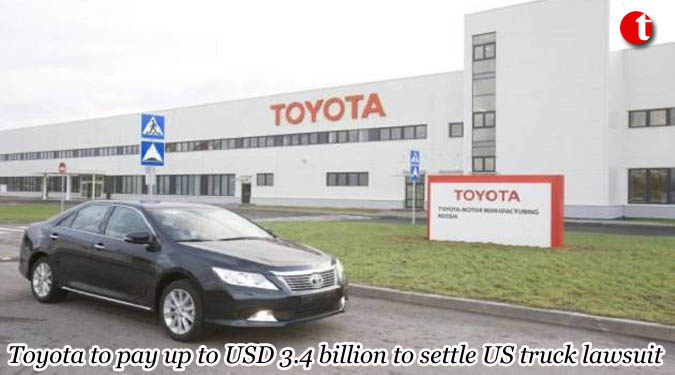 Toyota to pay up to USD 3.4 billion to settle US truck lawsuit