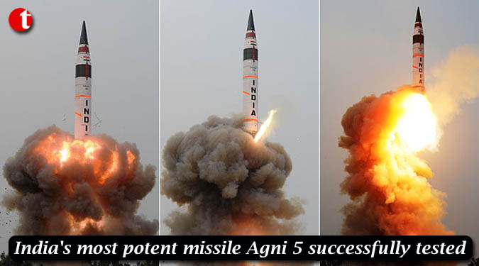 India's most potent missile Agni 5 successfully tested