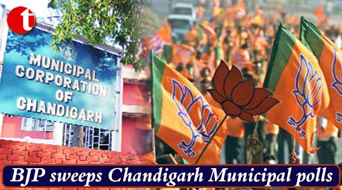 BJP sweeps Chandigarh MC poll, ahead 17 Seats