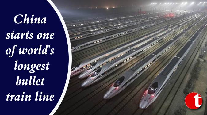 China starts one of world's longest bullet train line