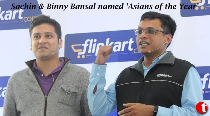 Sachin Bansal and Binny Bansal named 'Asians of the Year'