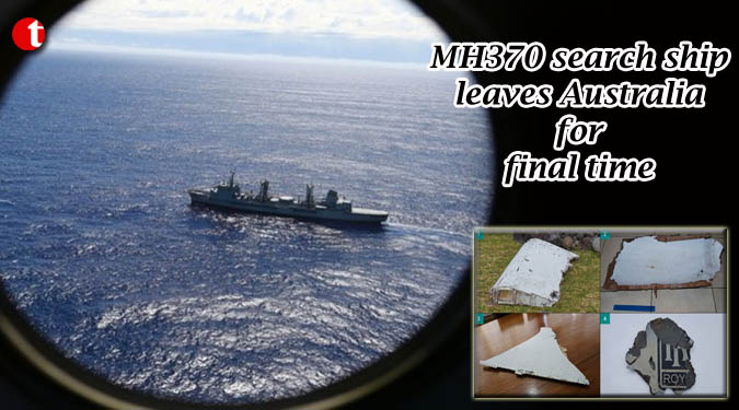 MH370 search ship leaves Australia for final time