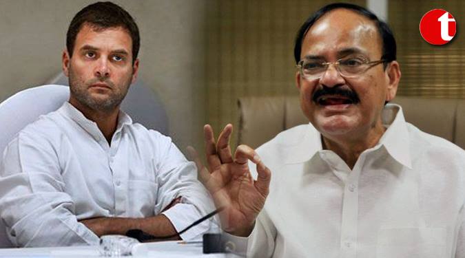 Naidu hitting back at Rahul for calling demonetization ‘foolish’