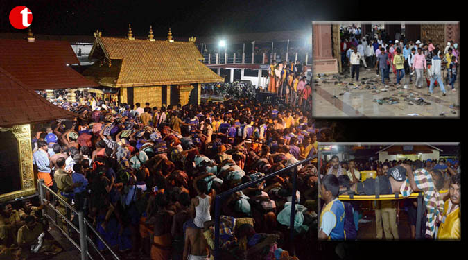 Kerala: 25 injured, two critical in Sabarimala temple stampede