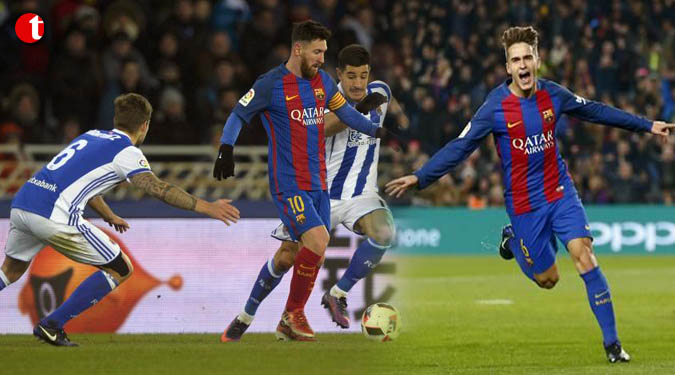 King's Cup: Barcelona thrash Real Sociedad to reach semis