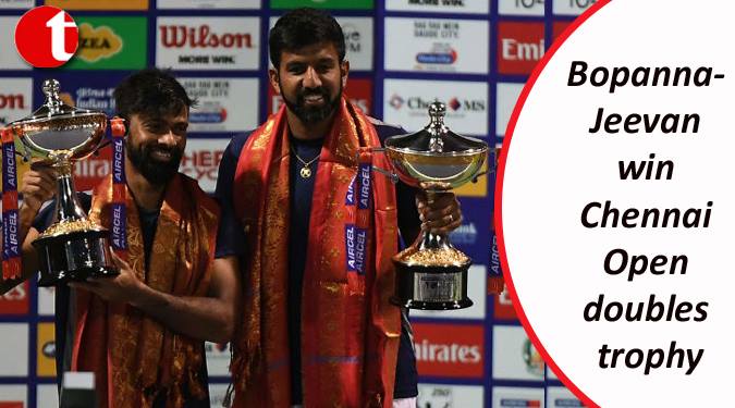 Bopanna-Jeevan win Chennai Open doubles trophy