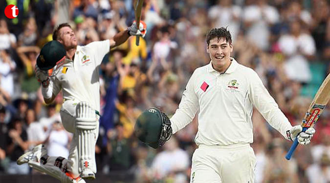 Warner, Renshaw tons put Australia on top against Pakistan