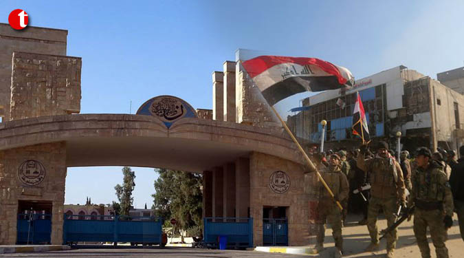Iraqi forces raise flag over Mosul University