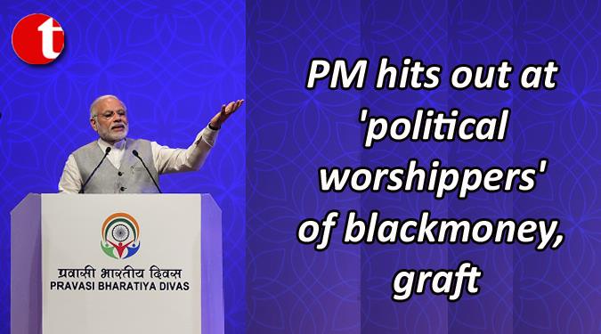 PM hits out at ‘political worshippers ‘of black money, graft: Modi