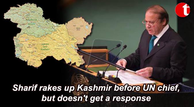 Sharif rakes up Kashmir before UN chief, but doesn't get a response