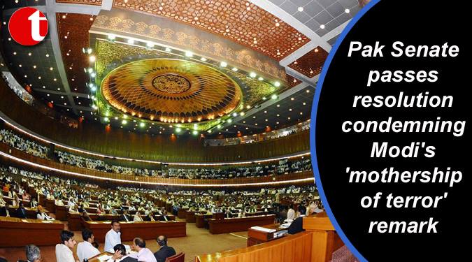 Pak Senate passes resolution condemning Modi’s ‘mothership of terror’ remark