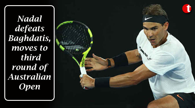 Nadal defeats Baghdatis, moves to third round of Australian Open