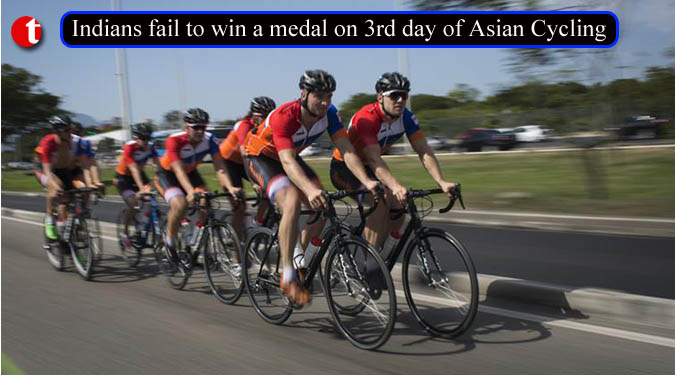 Indians fail to win a medal on 3rd day of Asian Cycling