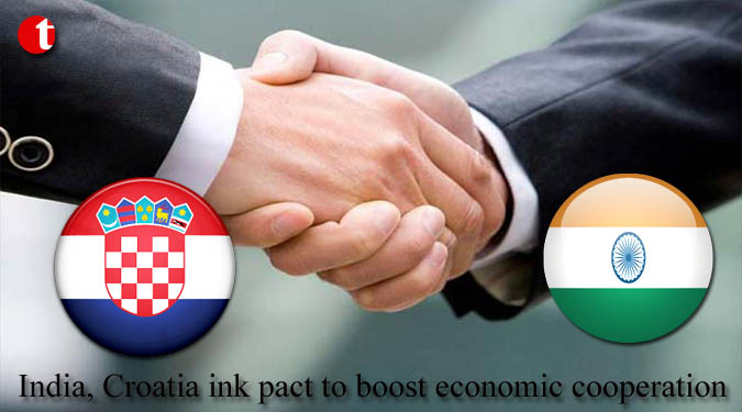 India, Croatia ink pact to boost economic cooperation