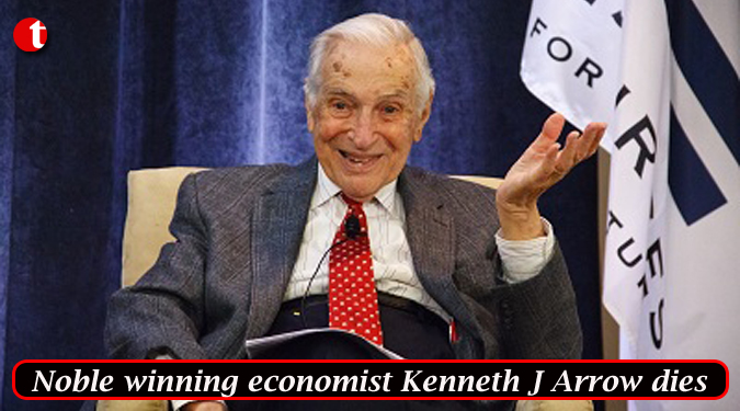 Noble winning economist Kenneth J Arrow dies