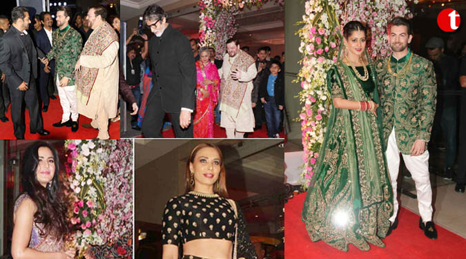Bachchans, Salman Khan attend Neil's wedding reception