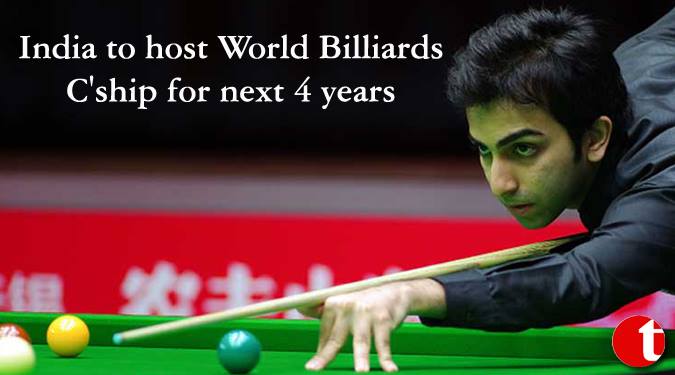India to host World Billiards C’ship for next 4 years