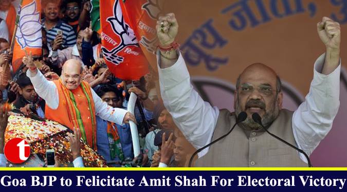 Goa BJP to Felicitate Amit Shah For electoral Victory