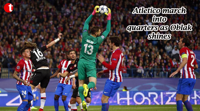 Atletico march into quarters as Oblak shines