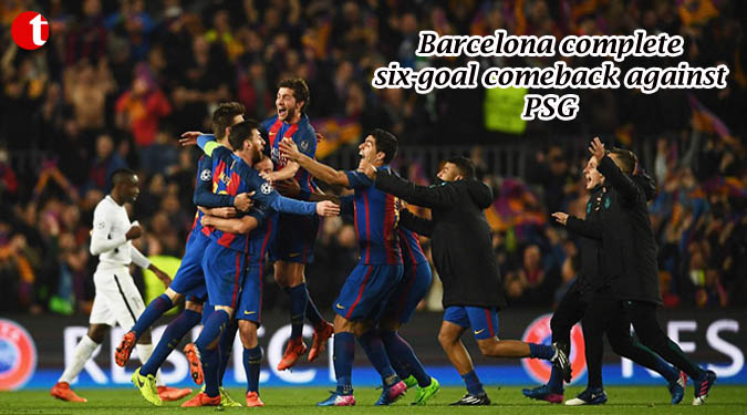 Barcelona complete six-goal comeback against PSG