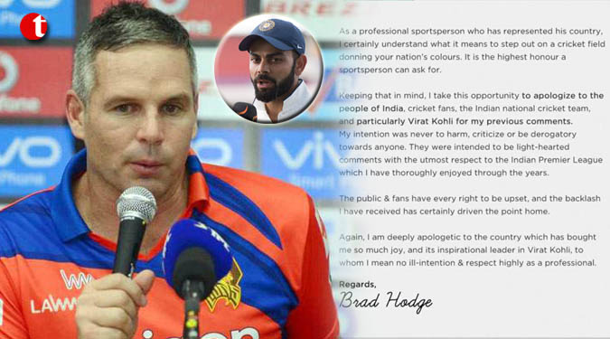Brad Hodge apologises to Virat for comments on injury