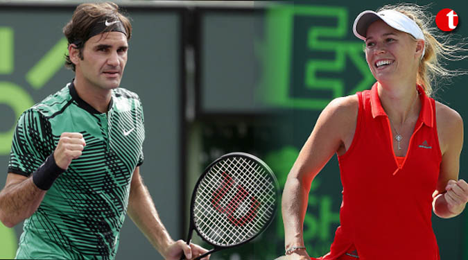 Federer makes semis, Wozniacki reaches Miami Open final