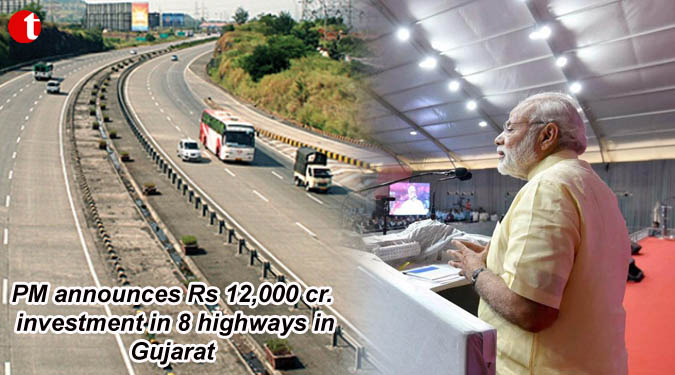 PM announces Rs 12,000 cr. investment in 8 highways in Gujarat