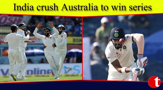 India crush Australia to win series 2-1