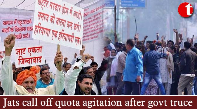 Jats call off quota agitation after govt. truce