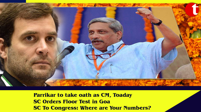 Parrikar as CM all set to take oath today…