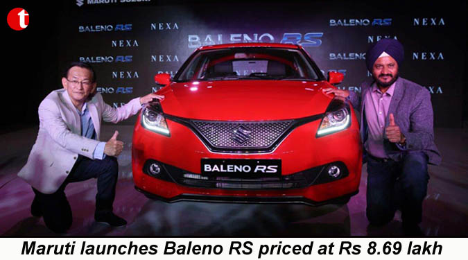 Maruti launches Baleno RS priced at Rs 8.69 lakh