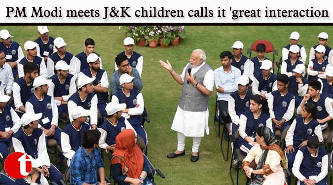 PM Modi meets J&K children calls it 'great interaction'
