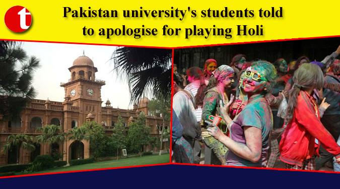 Pakistan university's students told to apologise for playing Holi