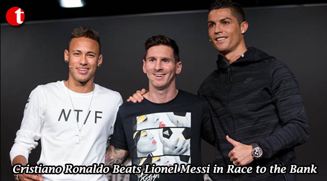 Cristiano Ronaldo Beats Lionel Messi in Race to the Bank