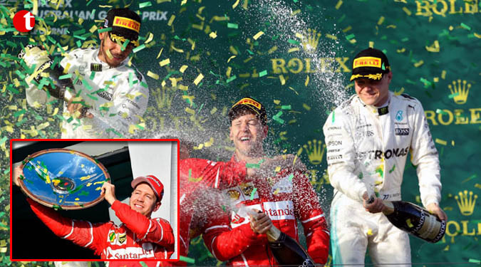 Vettel wins in Australia, Hamilton second