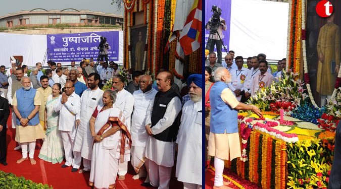 PM Modi pays tributes to Ambedkar on 126th birth anniversary