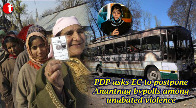 PDP asks EC to postpone Anantnag bypolls among unabated violence