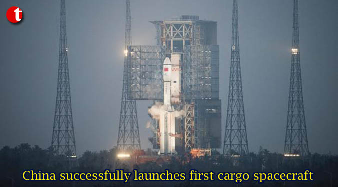 China successfully launches first cargo spacecraft