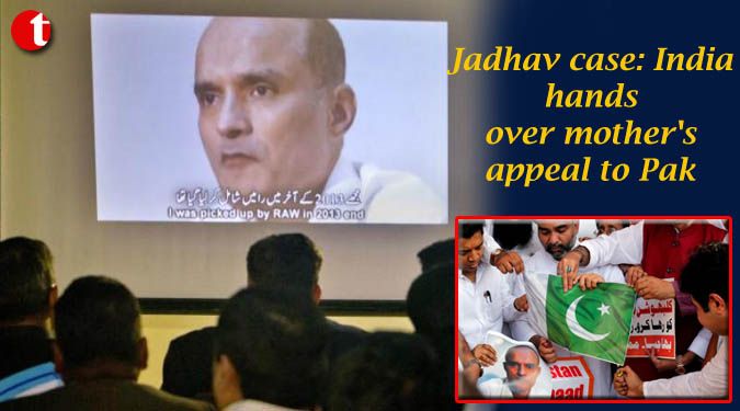 Jadhav case: India hands over mother's appeal to Pak